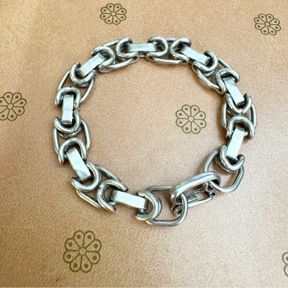 Mexico 925 Sterling Silver Chain Bracelet Marked C 2779...